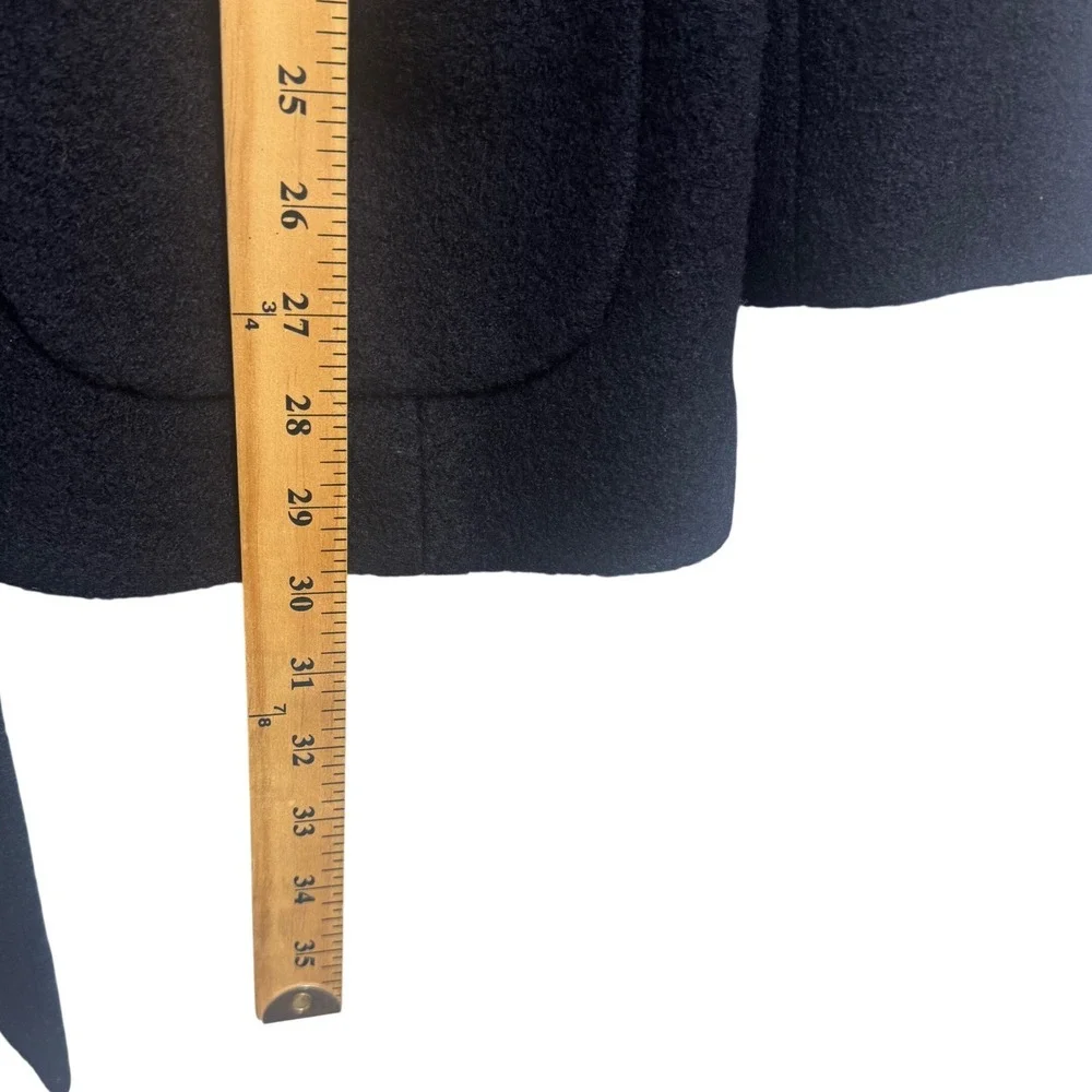 J.Crew Italian Boiled Wool Blazer Coat Womens 4 Navy New  Belted Jacket